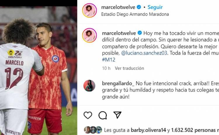 Marcelo, gran gesto luego de la lesión del jugador argentino