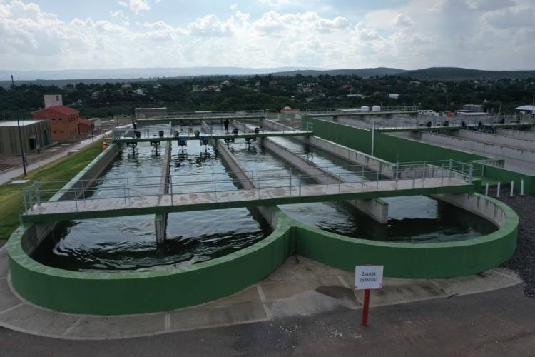 Ya se encuentra en su última etapa la obra de la nueva planta de tratamiento de líquidos cloacales de Punilla 