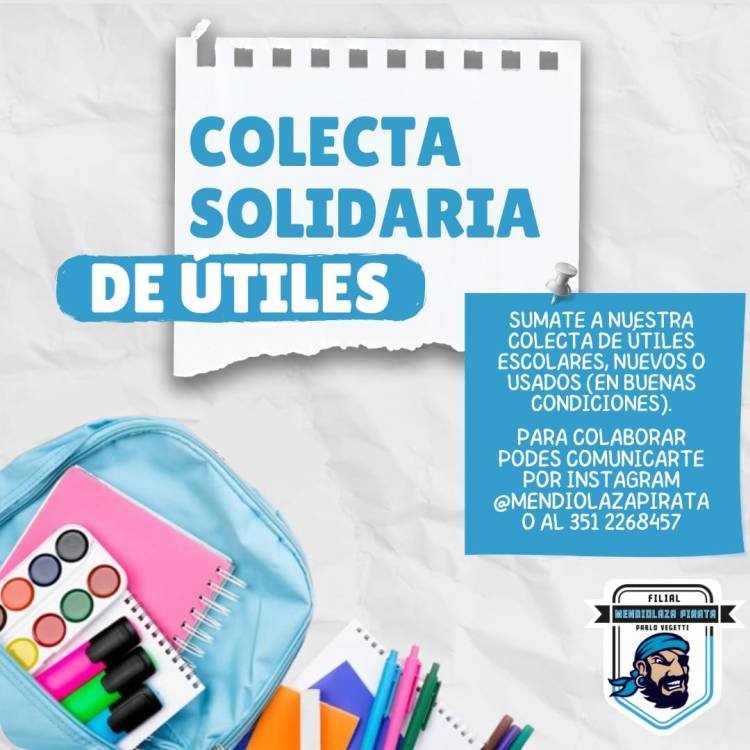 Mendiolaza: Colecta solidaria de útiles