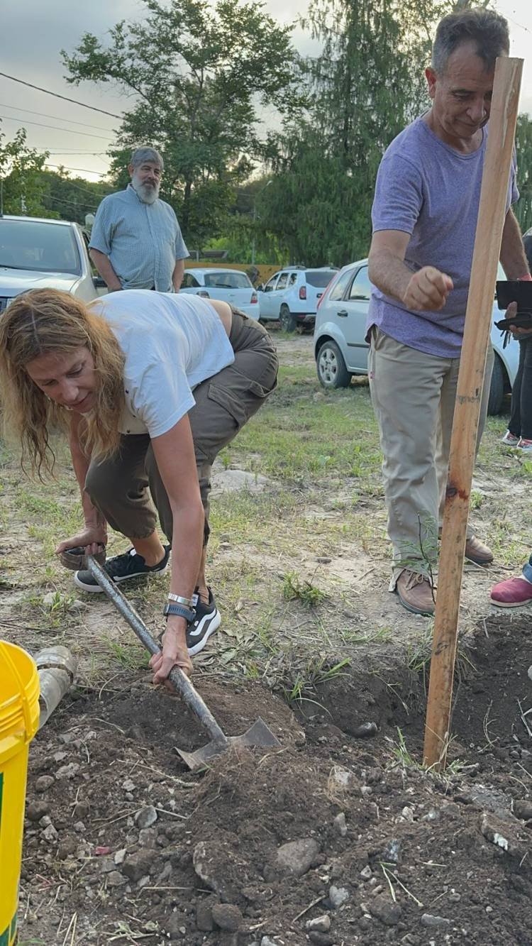 Se plantaron árboles en Mendiolaza por el 15F
