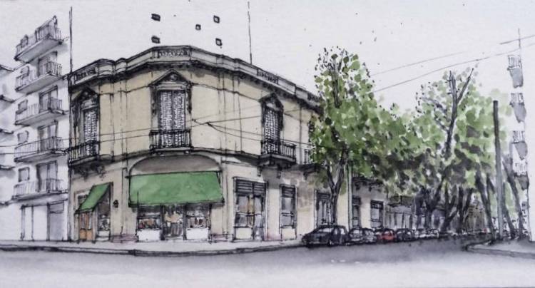 Dibujo al aire libre en Villa Allende