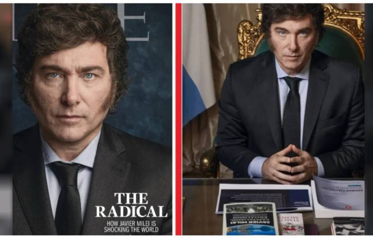 “El Radical”: Milei en la portada de la revista Time