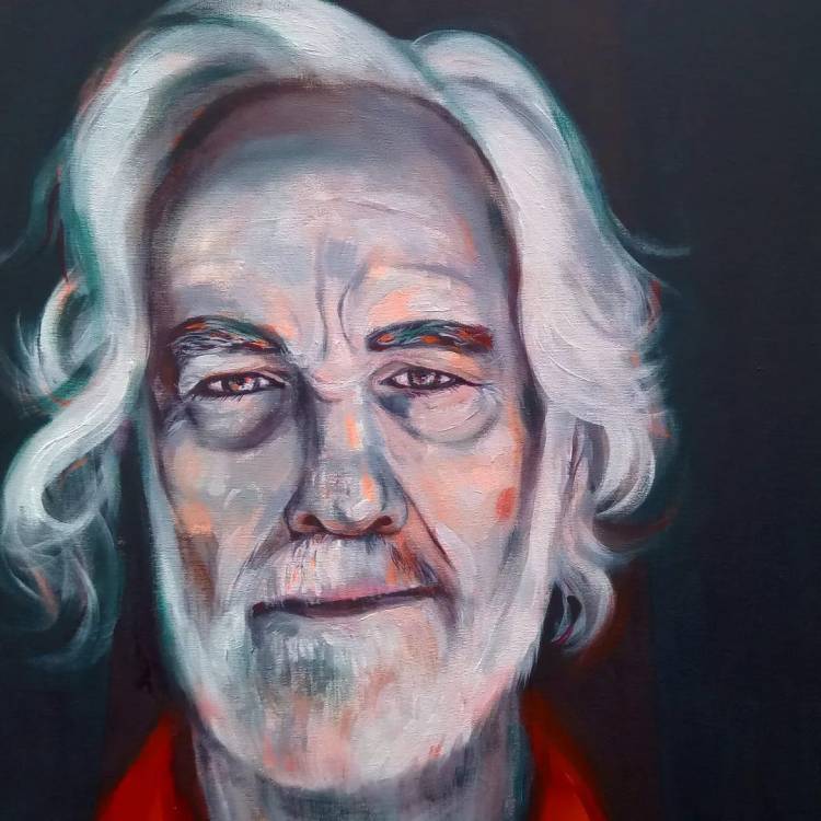Una artista viajó desde Buenos Aires con retratos de Alonso y Spilimbergo