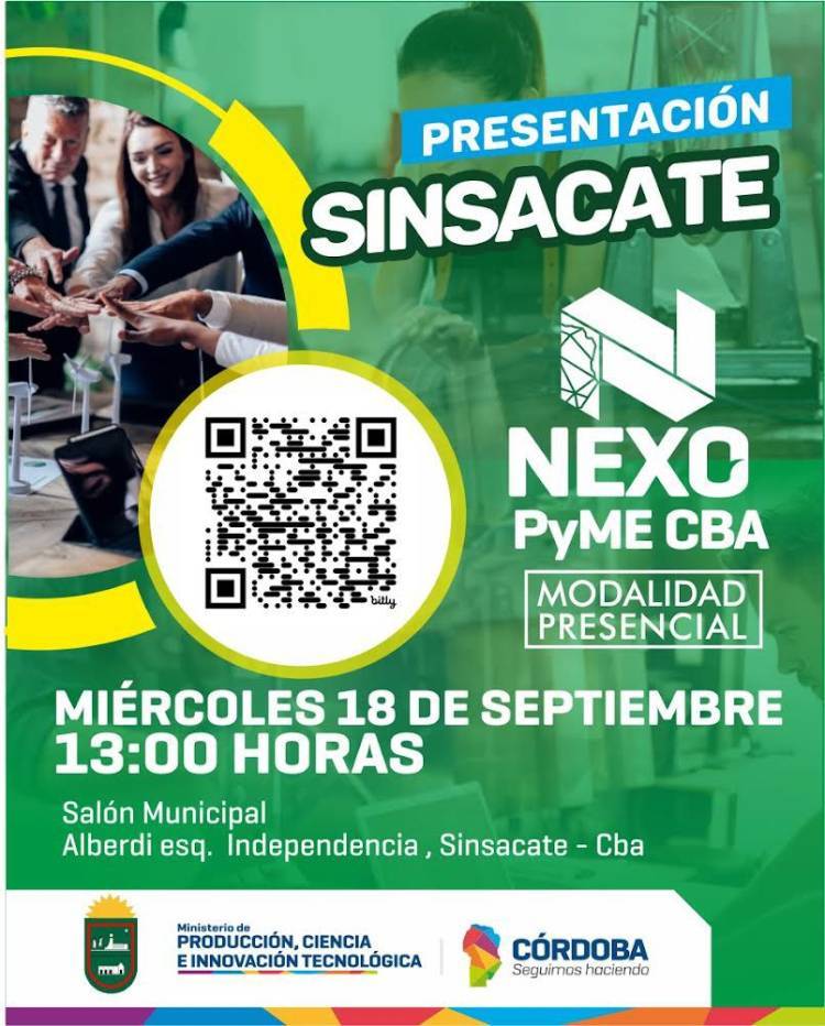 Sinsacate: Presentan el programa Nexo PyME CBA