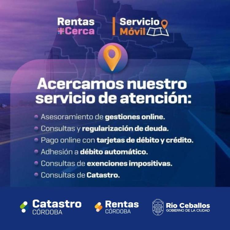 Rentas va a Río Ceballos para facilitar trámites a los vecinos.