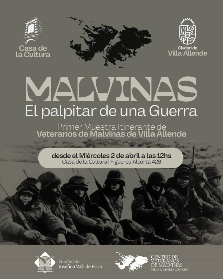 Villa Allende: Se presenta la muestra Itinerante de los Veteranos de Villa Allende: "El palpitar de una guerra"