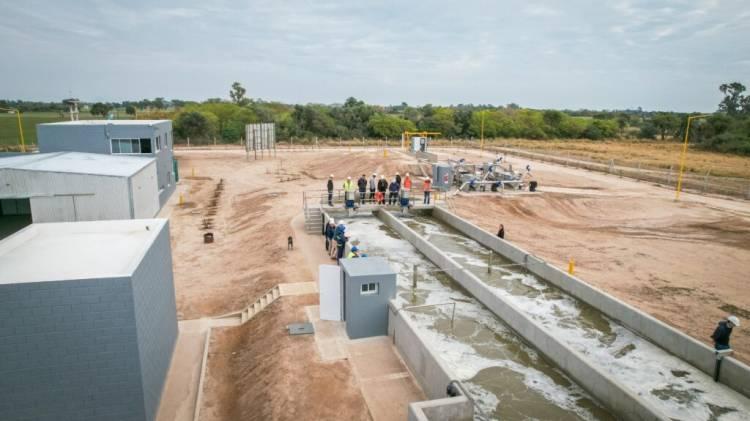 Avanza la red cloacal en Miramar con una planta modelo y obras estratégicas