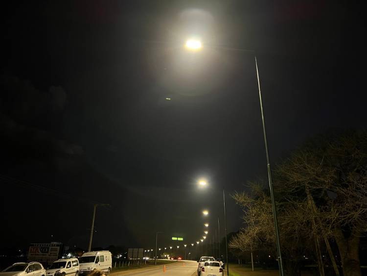 Quedó inaugurada la nueva iluminación LED en el ingreso sur de Morteros