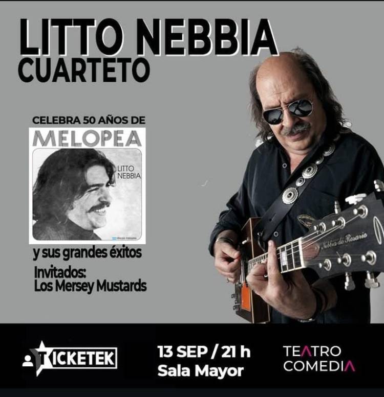 Litto Nebbia, una leyenda de la música nacional, actuará en el Teatro Comedia
